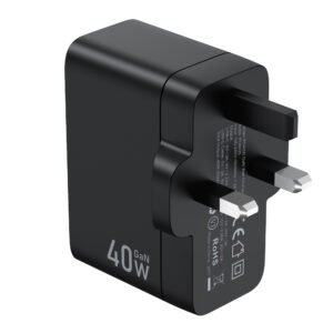 Choetech 40W GaN Wall Charger - USB-C Port with Integrated Retractable Type-C Cable (Model PD6095)