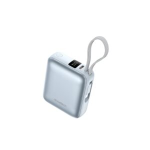 Power Bank CHOETECH 10,000mAh Mini-35W PD Fast Charge with Built-in USB-C Cable (Blue)