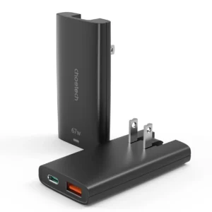 Choetech PD 65W GaN Ultra-Thin A+C Wall Charger - Black (Model PD6011)