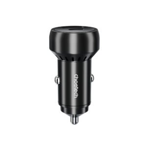 شاحن سيارة سريع تشويتيك (Choetech) بقوة 60 واط - منفذين USB-C و USB-A - لون أسود (موديل TC0014)