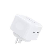 شاحن جداري شو تيك بقوة 35 واط - منفذين USB-C بتقنية الشحن السريع لون (أبيض)