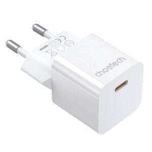 20W GaN USB-C Wall Charger – Compact PD Fast Charging white
