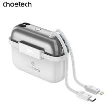 شاحن متنقل بقوة 30 واط وسعة 10000 مللي أمبير – كابلات مدمجة (USB-C & Lightning) وشاشة رقمية