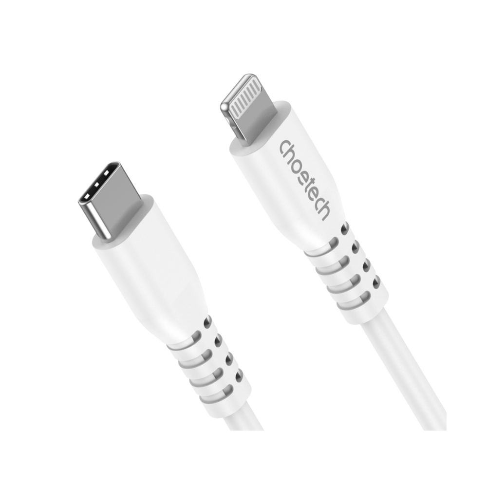 IP0044 CHOETECH MFi Certified USB-C to Lightning Silicone Cable – PD Fast Charging 1.2M