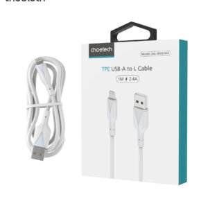 CHOETECH XAL-0003 Liquid Silicone USB-A to Lightning Cable – 1M  white
